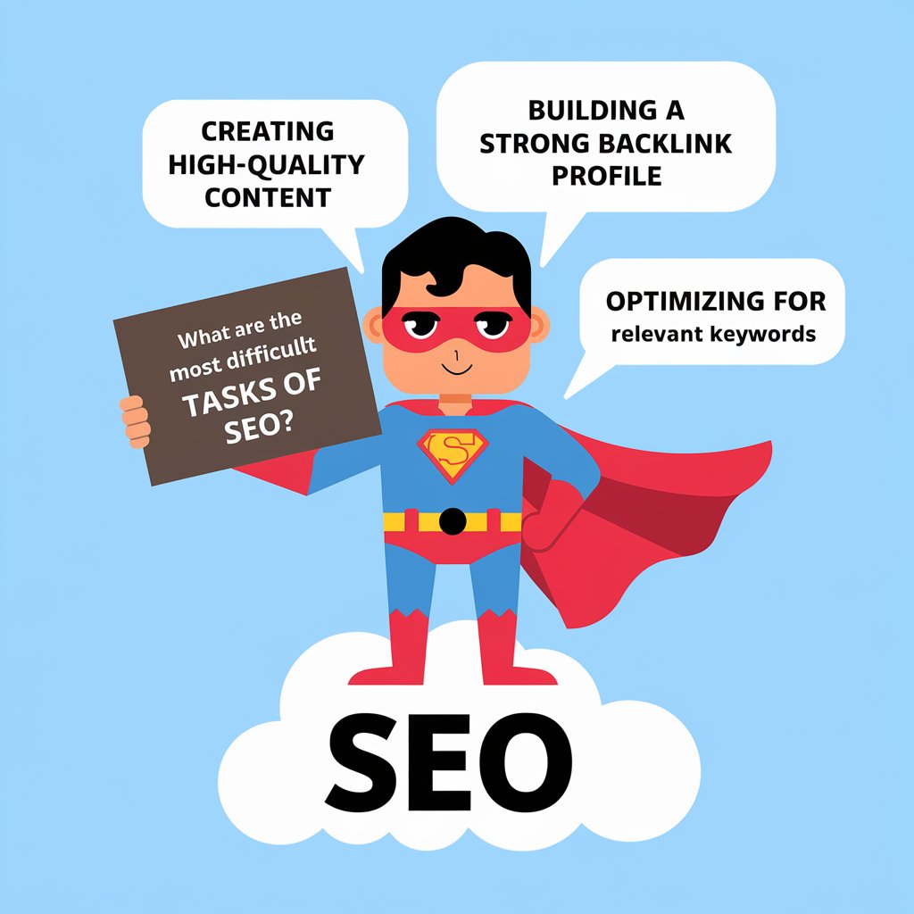 Guide by Marcitors on the hardest SEO tasks: technical optimization, content strategy, and link building.
